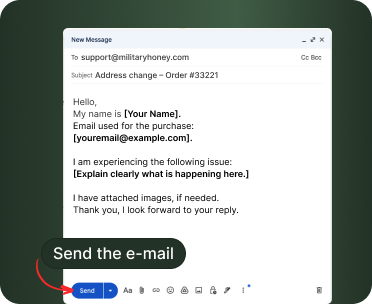 Screenshot showing send button